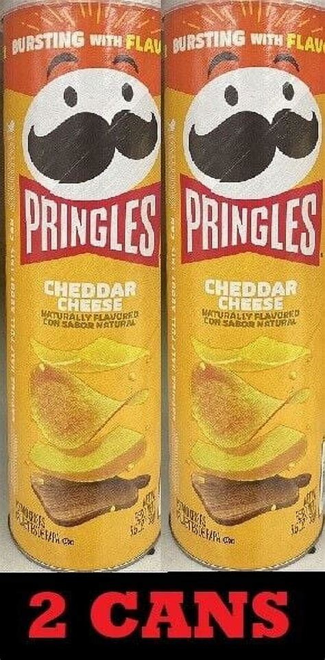 2x Pringles CHEDDAR CHEESE Flavored Potato Chips Snack Crisps 5 5 Oz