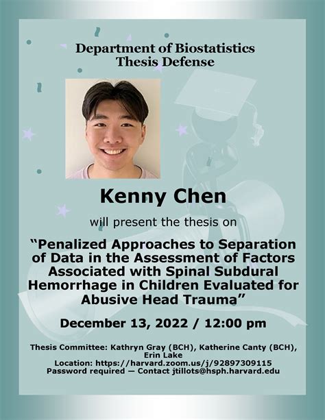 Thesis Defense – Kenny Chen | Department of Biostatistics | Harvard T.H ...