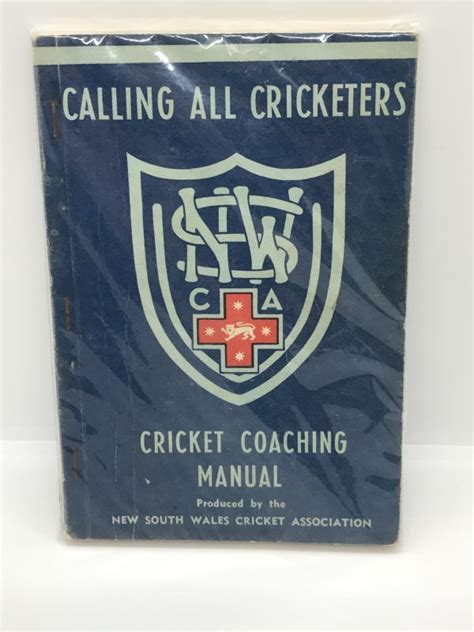 Cricket Coaching Manual Calling All Cricketers Nsw 1955 Vintage