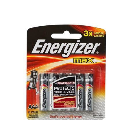 Energizer Max AAA Alkaline Battery 6 Pack BIG W