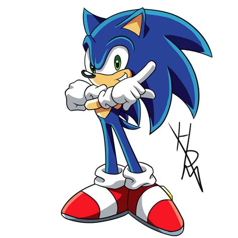 Sonic X cartoon style coloured drawing by HiddenMatrixYT on DeviantArt