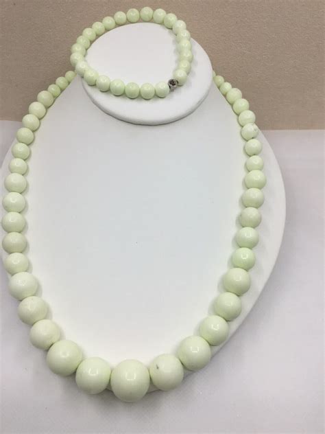 Vintage Jay King DTR 925 China Lemon Chrysoprase Bead Gem