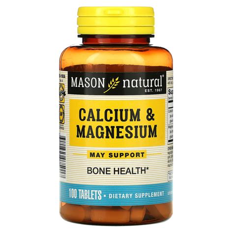 Mason Natural Calcium Magnesium 100 Tablets