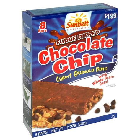 Sunbelt Chewy Granola Bars Fudge Dipped Chocolate Chip Ct