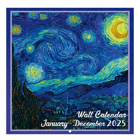 2025 Wall Calendar Calendar 2025 12 Month Monthly Wall Calendar 2025 From Jan