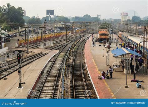 View of Railway Station in Vijayawada, India. Editorial Stock Image ...