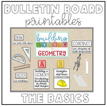 Geometry Bulletin Board Printables: Tools of Geometry by Kacie Travis