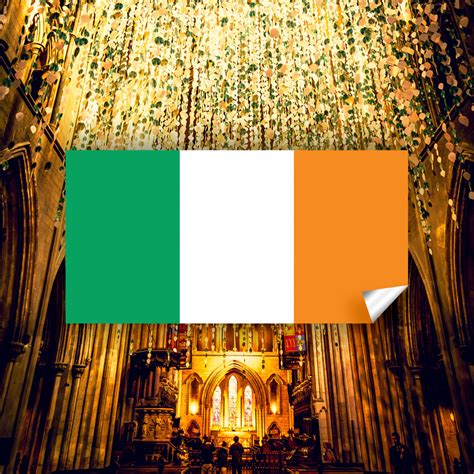 Ireland Flag Sticker, Weatherproof Vinyl Irish Flag Stickers ...