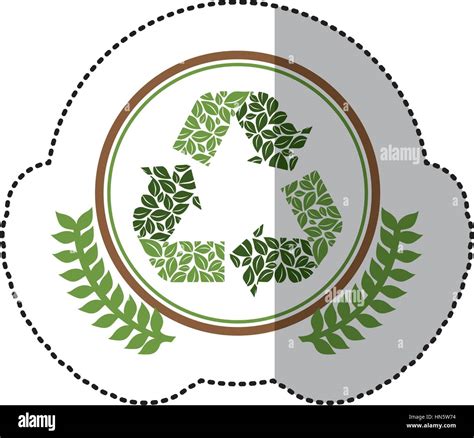 Símbolo verde reciclar reutilizar reducir el icono ilustración