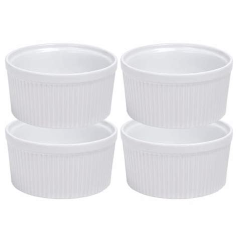 Bruntmor Oz White Ramekins Set Of Perfect Baking Dishes For Oven