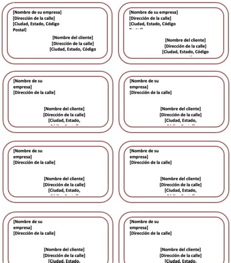 Plantillas De Etiquetas En Word Modelos Gratis Para Descargar Gratis