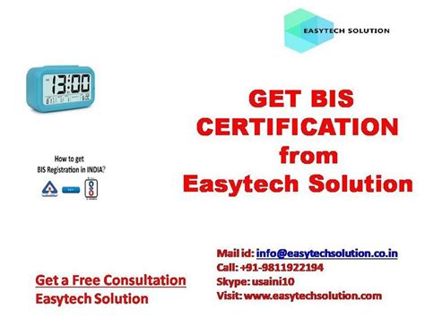 BIS Certification Service For Electronic Clocks With Main Power At Rs