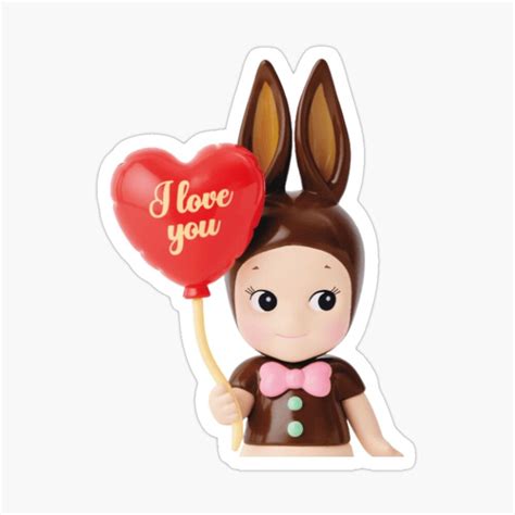 Chocolate Balloon Bunny Sonny Angel Sticker For Sale By Purpletooths