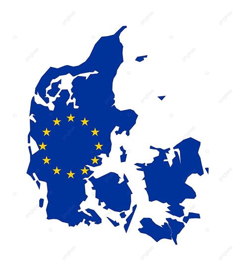 Eu Flag On Map Of Denmark Map Destination Sign Photo Background And ...