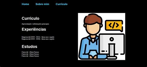 Projeto Desafio Curr Culo Html E Css Cabe Alho Footer E Vari Veis