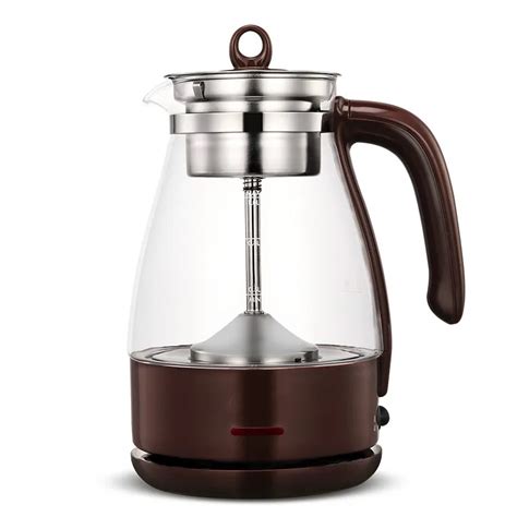 Electric kettle Brew tea pot black pu 'er glass electric steam teapot automatic heat ...