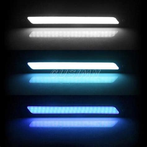 Pair COB DRL LED Daytime Running Light Strip Car Driving Fog Lamp Bar