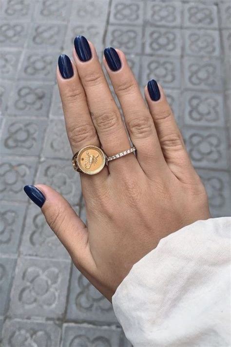 Navy Blue Nails Old Money Nail Ideas In Nail Colors Simple