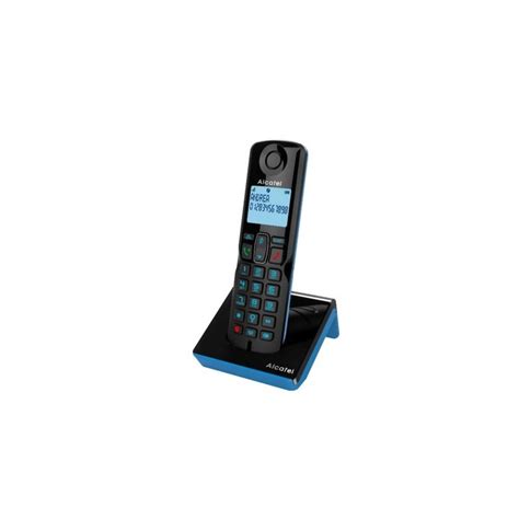 Alcatel S Solo Blue Tel Fono Dect Identificador De Llamadas Negro Azul