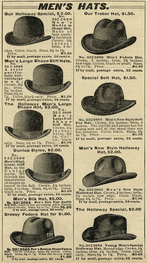 Antique Men’s Hats - The Old Design Shop