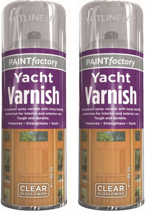 2 X All Purpose Yacht Varnish 400ml Professional Gloss Finish Spray