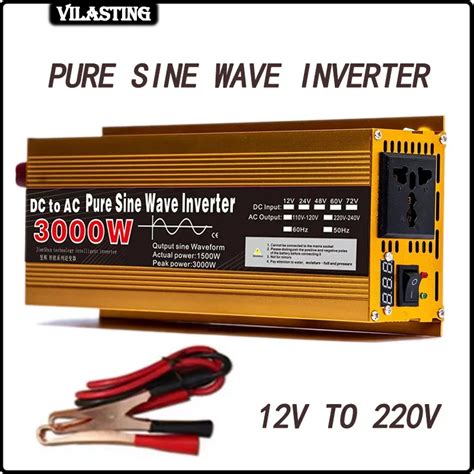 Inversor De Onda Sinusoidal Pura Para Coche Convertidor De Enchufe