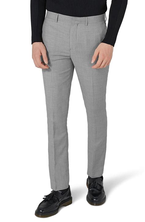 Mens Topman Como Skinny Fit Grey Suit Pants The Fashionisto