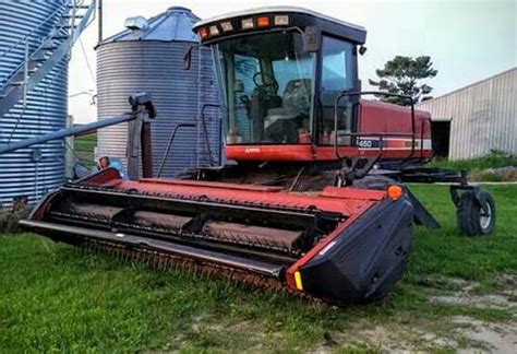 Hesston 8450 Windrower Farm Equipment Farm Life Mower Harvest