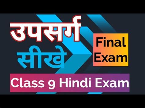 उपसरग Upsarg Class 9 Hindi Exam Upsarg Aur Pratyay वयकरण उपसरग