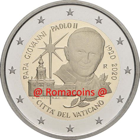 2 Euros Commémorative Vatican 2020 Jean Paul II Unc Romacoins