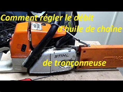 Comment régler le débit d huile de chaîne de tronçonnseuse YouTube