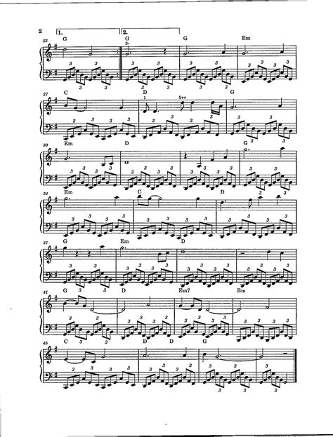 Unchained Melody Digital Download Piano Solo Sheet Music Key of G - Etsy