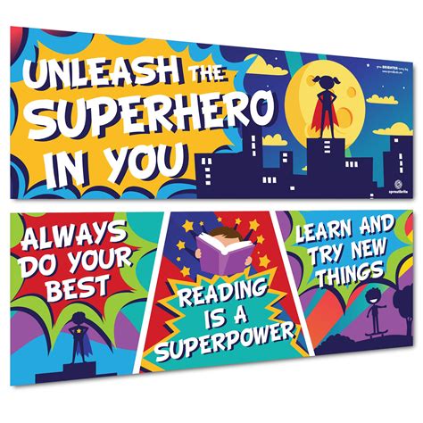 Buy Sproutbrite Superhero Classroom Decorations S And Banners For