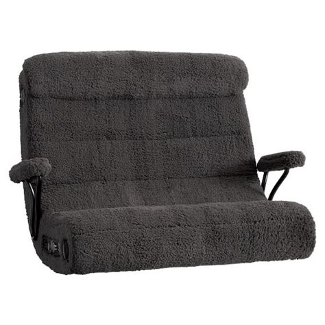 Charcoal Sherpa Double Gaming Chair Pottery Barn Teen