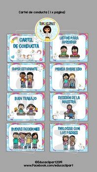 Cartel De Conducta Unicornios By Educaclipart Tpt