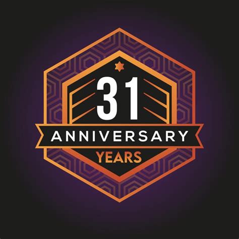 Premium Vector 31st Year Anniversary Abstract Logo Design Vector Template