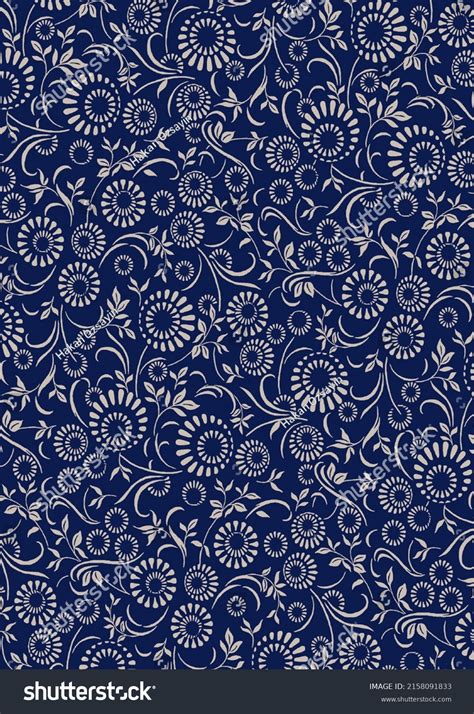 Monochrome Floral Motif Fabric Patterns Illustration Stock Illustration ...