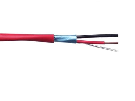 Shielded Red Fire Alarm Cable Fplr C Awg Class A Solid Copper Ul