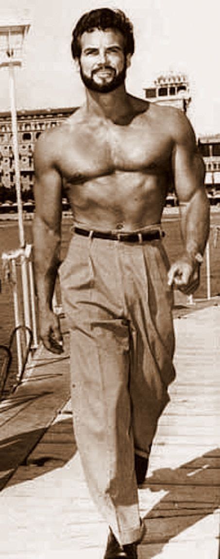 Steve Reeves With Beard Bodybuilderactorauthor 1950s Minkshmink