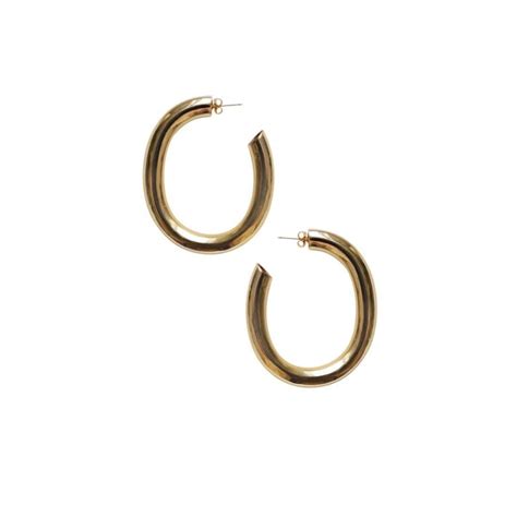 Laura Lombardi Curve Earrings Brass Hoop Earrings Mini Hoop Earrings