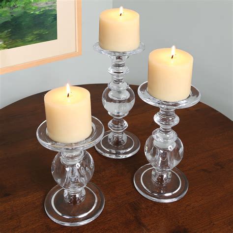 Glass Baluster Candlesticks Set Of Reviews Stars