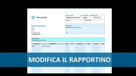 Modifica Da Solo Il Rapportino Di Lavoro E La Stampa YouTube