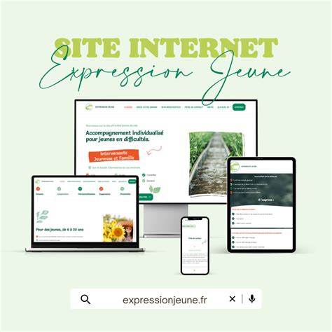 Site Internet One Page Expression Jeune Accompagnement