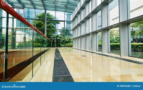 Inside Modern Glass Office Building Stock Photo Image Of Windows