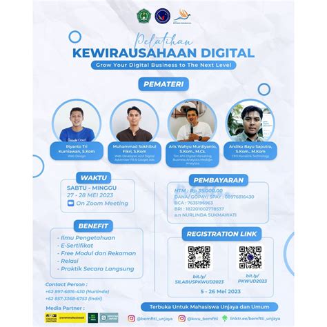 Pelatihan Kewirausahaan Digital Program Studi Teknik Industri