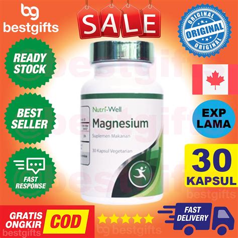 Jual NUTRI WELL NUTRIWELL MAGNESIUM 400 MG KRAM TEGANG OTOT IRAMA