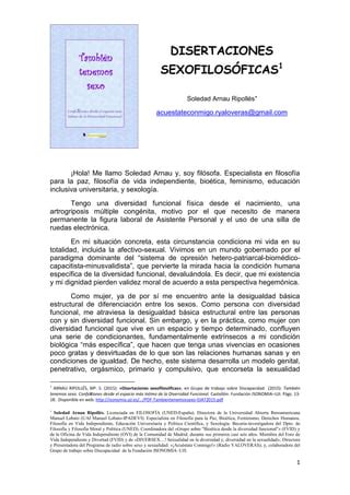 Disertaciones sexofilosóficas soledad arnau 2015 PDF