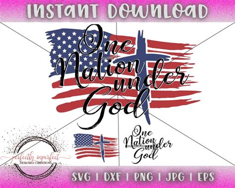 One Nation Under God Svg Th Of July Svg Independence Day Etsy