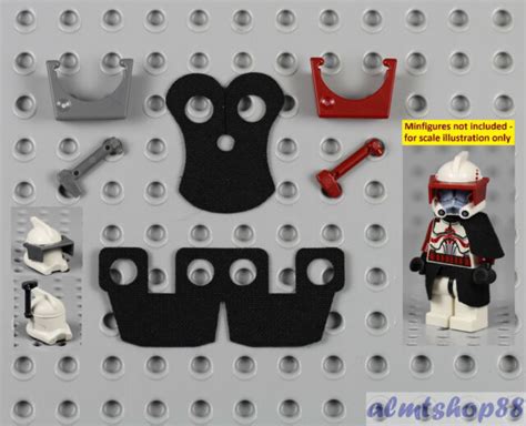 Lego Star Wars Black Cloth Kama And Pauldron W Visor Clone Commander 9488 75098 Ebay