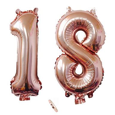 kiwochy  number mylar balloon rose gold giant balloon alphabet foil